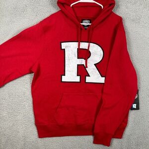 Rutgers Scarlet Knights Sweatshirt Hoodie Men 2XL Red Graphic Drawstring OTS NEW